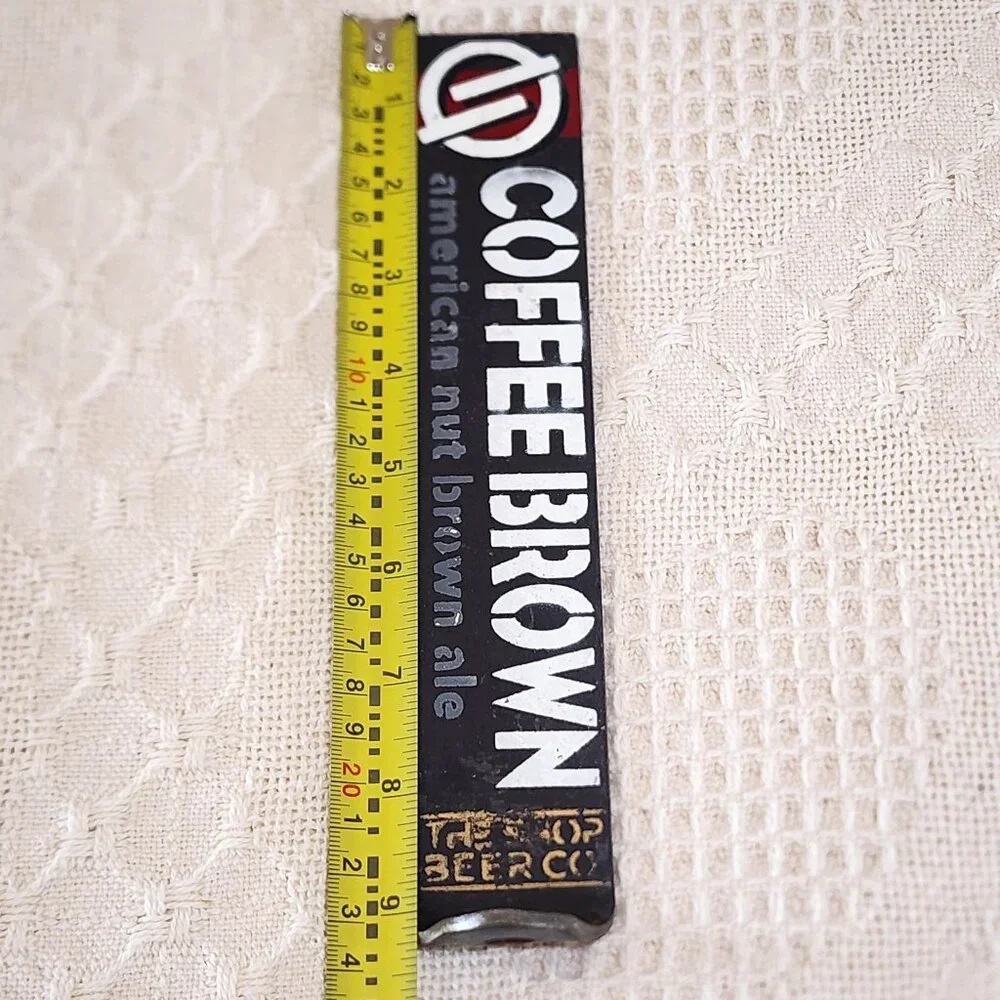 The Shop Beer Co COFFEE BROWN American Nut Brown Ale Metal Beer Pull Tap Handle